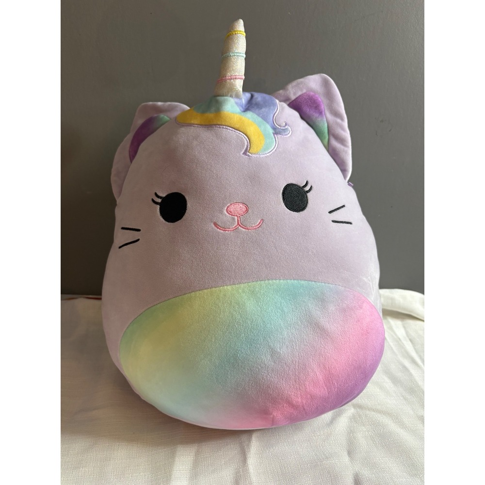 Squishmallows Clarice the Caticorn 12 Inch Purple Rainbow Cat Unicorn Plush Toy